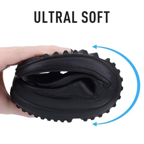 shevalues Orthopedic Sandals for Women Arch Support Recovery Flip Flops Pillow Soft Summer Beach Shoes, Black 39 (7.5-8 Women/6-6.5 Men) — view 4