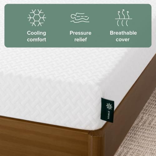 Zinus 6 Inch Twin Cooling Essential Memory Foam Mattress, Medium Feel — view 4