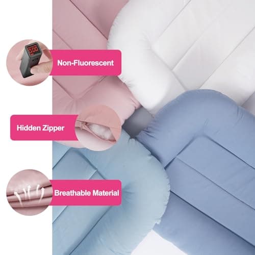 Baby Lounger for Newborn 0-24 Months, Infant Support Cushion Compliant with 16 CFR 1243, Soft Cotton Portable Infant Lounger for Supervised Awake Time, Washable Cover (Pink), Pallet of Product — view 4