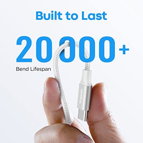 etguuds White USB C Cable 3ft, 2-Pack USB to USB C Cable 3A Fast Charging Type C Cable Braided Data Cord for iPhone 17/16/15 Pro Max Plus, for Samsung Galaxy S26 S25 S24 S23 S22 Note 20, Pixel Moto — view 5