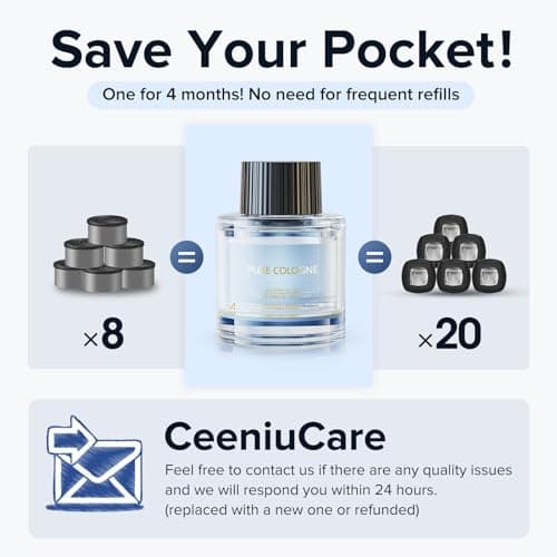 Ceeniu Car Air Fresheners - F26/CF12/F39 Car Perfume Refill 45ml - Bamboo Forest - Natural Plant Extracts - Long Lasting - 0% Alcohol 0 Additives — view 3