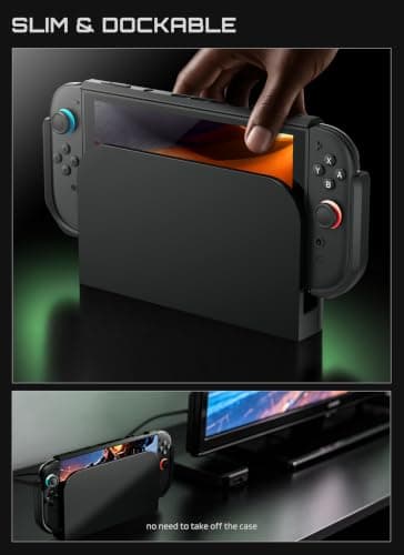 SUPCASE Unicorn Beetle Pro Case for Nintendo Switch 2 2025, [Military-Grade Protection] [Joy Con Remove Friendly] Dockable Integrated Cover Accessories Compatible with Switch 2, Coral — view 4