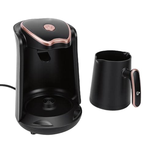 OVAQUIXI Turkish Coffee Maker, Portable Automatic Coffee Pot with Consistent Hot for Home Office Travel Camping (US Plug 110V)