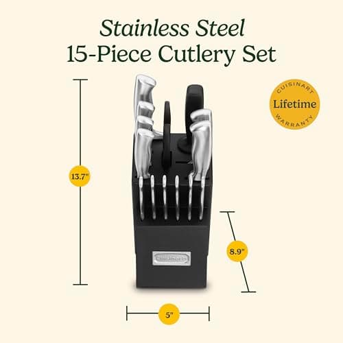 Cuisinart 15-Piece Stainless Steel Hollow Handle Block Set, C77SS-15PK — view 4