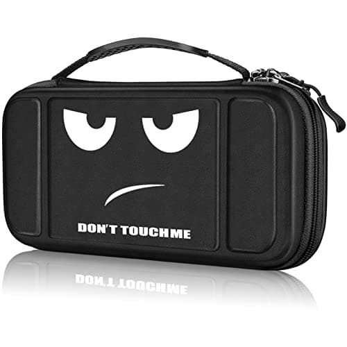 FINTIE Carrying Case for Nintendo Switch Lite 2019, [Shockproof] Hard Shell Protective Cover Travel Bag with Game Card & Micro SD Card Slots for Switch Lite Console & Accessories, Dont Touch