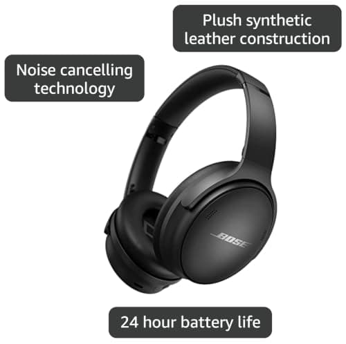 Bose QuietComfort 45 Bluetooth Wireless Noise Cancelling Headphones - Triple Black (Renewed) — view 2