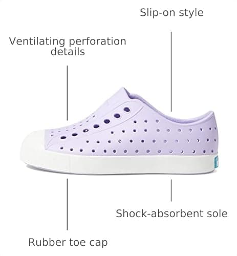 Native Shoes Jefferson (Little Kid/Big Kid) Healing Purple/Shell White 1 Little Kid M — view 2