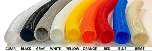 Electriduct 2.5" Split Wire Loom Tubing Polyethylene Corrugated Flexible Conduit (2.5 Inch ID) - Black - 5 Feet