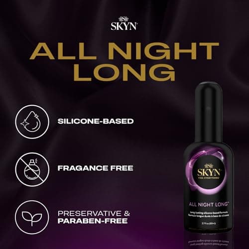 SKYN All Night Long Personal Lubricant - 2.7 oz – Silicone Lube for Men, Women and Couples, Safe with Latex and Latex-Free Condoms and Personal Devices — view 3