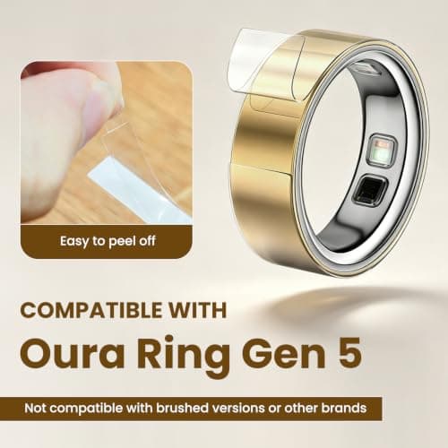 pupvus Ultra-Thin Clear Cover Compatible with Oura Ring Gen 5,10 Pack