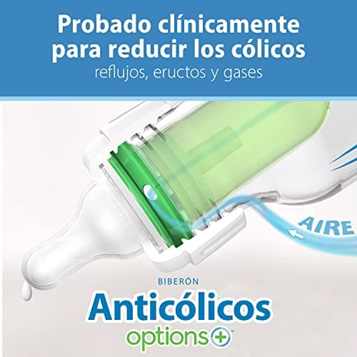 Dr. Brown's Natural Flow Anti-Colic Options+ Narrow Baby Bottle, 8 oz/250 mL, with Level 1 Slow Flow Nipples, 0m+, 4 Pack — view 10