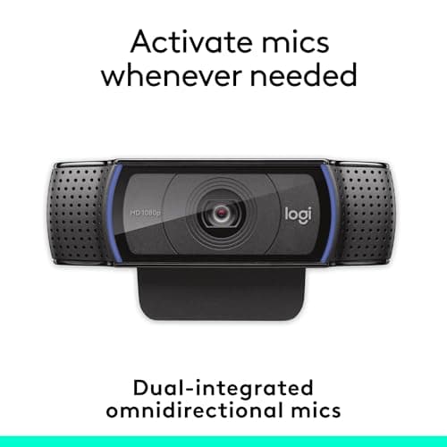 Logitech C920e HD 1080p Mic-Enabled Webcam, Certified for Zoom, Microsoft Teams Compatible, TAA Compliant — view 3
