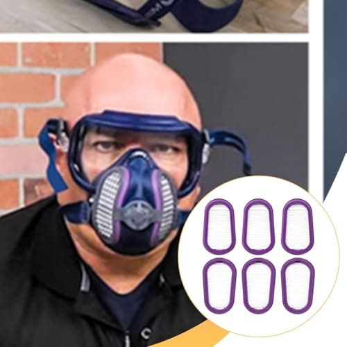 Esquirla 6Pcs P100 Respirator Replacement Purple Direct Replace Sturdy Supplies Half Respirator for Spr456 M/L — view 5