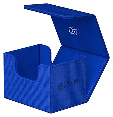 Ultimate Guard Sidewinder 100+, Deck Box for 100 Double-Sleeved TCG Cards, Blue, Magnetic Closure & Microfiber Inner Lining for Secure Storage — view 3