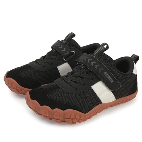 KUBUA Kids Barefoot Shoes Boys Girls Sneakers Lightweight Durable Tennis Shoes School Gym Sports Black 13 Little Kid — view 6