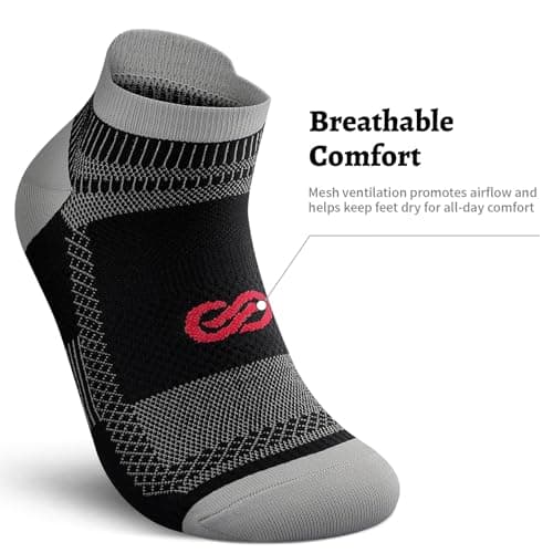 PAPLUS Ankle Compression Socks Women and Men 2/4/6 Pairs, Low Cut Compression Running Socks Men with Ankle Support — view 5