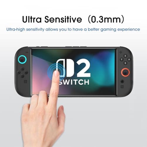 amFilm (3-Pack) Tempered Glass Screen Protector Compatible with Nintendo Switch 2 model 2025-7.9 inch, Case Friendly, Bubble Free — view 4
