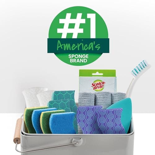 Scotch-Brite Zero Scratch Scrub Sponge, 6 Kitchen Sponges for Cleaning Around the Home, Bathroom & More, Scratch-Free Dish Scrubber, Multi-Surface Safe, Best for Nonstick Pots and Pans — view 9
