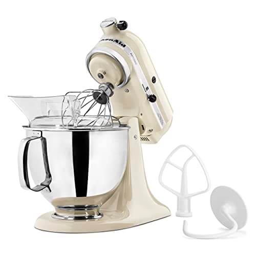 KitchenAid Artisan Series 5 Quart Tilt Head Stand Mixer with Pouring Shield KSM150PS, Almond Cream — view 2