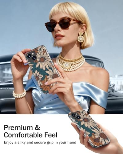 LUMARKE for iPhone 15 Case,Cute Aesthetic Floral Cover for Women — view 3
