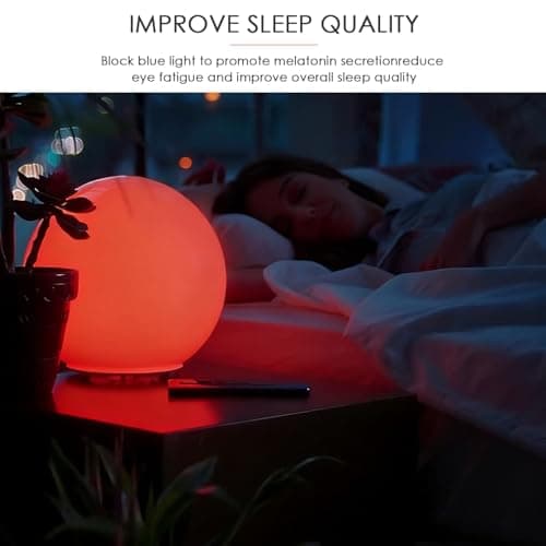 mfxmf Red Sleep Light Bulb 2 Pack，Red Light Bulbs for Healthy Sleep,Blue Light Blocking,A19 9W(60W Equivalent) E26 Base Night Light for Bedroom, Baby Nursery Room — view 2