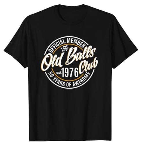 QAUN Mens 1976 Birthday Tshirt:50th Birthday Shirt Vintage 1976 Tshirt 50th Brithday Gifts for Father Friends — view 2