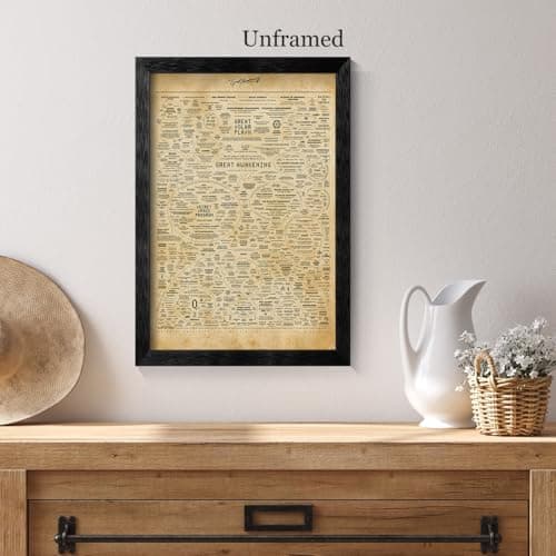 The Great Awakening Map Poster, Spirit Natural Remedies Chart Canvas Wall Art, Mystery and Ancient History Prints, Vintage Mystical & Thought-Provoking Design for Home Décor 16x24in Unframed — view 2