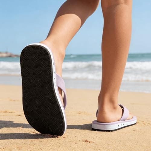 KVbabby Kids Comfortable Flip Flops,Purple,1 Big Kid — view 7