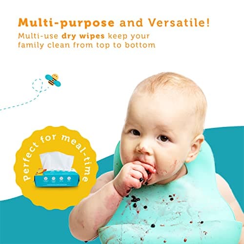 Whoopsie Wipes – The Original 100% Pure Cotton Dry Baby Wipes – Ultra Soft, Unscented, Chemical-Free Wipes for Sensitive Skin – Use Dry or Add Water for Wet Wipes – 6 Packs (600 Count) — view 3