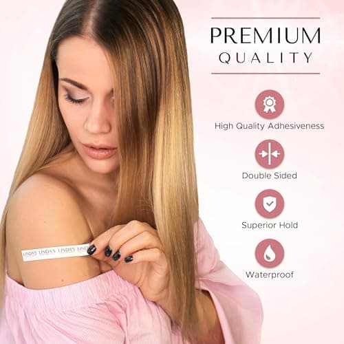Double Sided Tape for Clothes, Body and Fashion Tape (75 Pack) | Clothing and Hem Adhesive for Women, No Sew No Iron, Strong Fabric Adhesive for Skin for All Shades and Sensitivity, Includes Tin Box — view 5