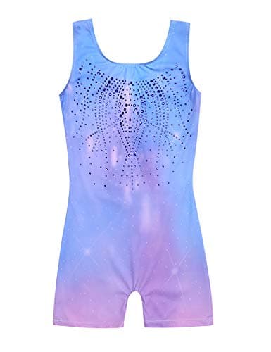 Zaclotre Kid Girls Gymnastic Leotard Sparkly Shiny Diamond Ballet Outfit