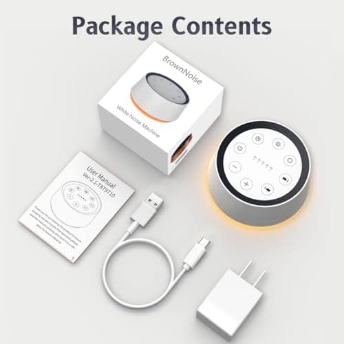 Brown Noise Sound Machine with 30 Soothing Sounds 12 Colors Night Light White Noise Machine for Adults Baby Kids Sleep Machines Memory Function 36 Volume Levels 5 Timers for Home Office Travel — view 6