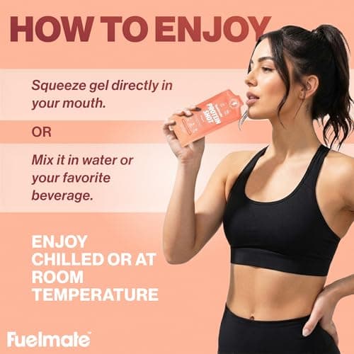 FUELMATE Peach Liquid Collagen Easy Protein Shots - 15g Protein + 22 Amino Acids - Hydrolyzed Bovine Collagen Peptides for Recovery, Skin, Hair & Joints - 10 x 1.29oz - Sugar, Dairy & Gluten Free — view 4
