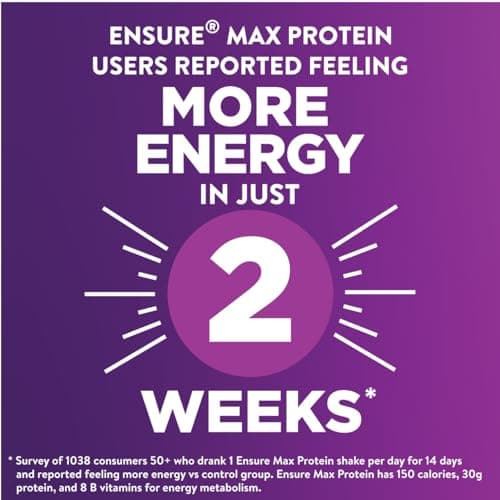 Ensure Max Protein Shake | French Vanilla | Ready to Drink | 30g Protein for Muscle Health | 1g Sugar, 4g Fiber | 11 fl oz, 12 Pack — view 3