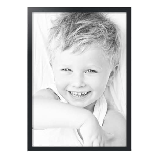 ArtToFrames 24x34 inch Satin Black Picture Frame, 2WOMFRBW26079-24x34 — view 2