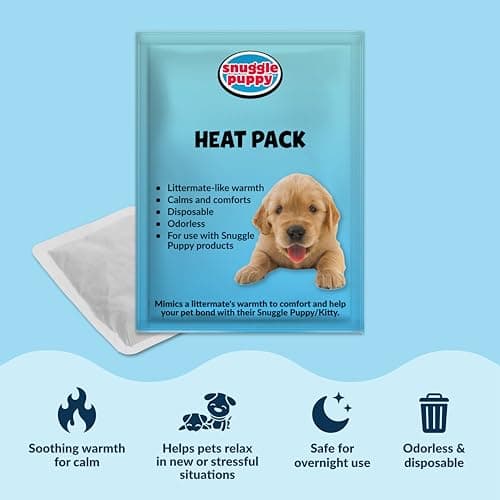 Snuggle Puppy Original Heartbeat Puppy Toy with Real-Feel Pulse & Heat Pack, Plush Dog Comfort Toy for Crate Training, First Nights & New Puppy Transition - Biscuit — view 4