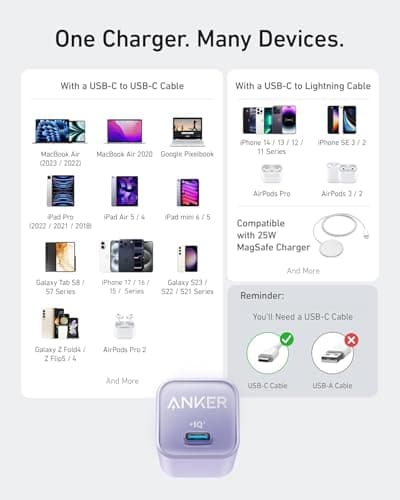Anker Nano Phone Charger, 30W Portble and Foldable USB C GaN Charger — view 5