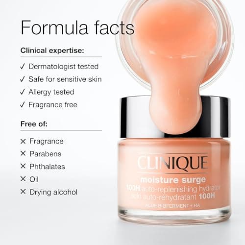 Clinique Moisture Surge 100H Auto-Replenishing Hydrator Oil Free Face Moisturizer | With Hyaluronic Acid, Aloe Bioferment and Vitamins C + E | For All Skin Types | Hydrating + Moisturizing, 4.2 Fl Oz — view 4