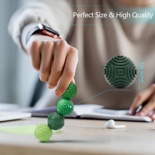 luckdoor Silicone Magnetic Balls Fidget Toys for Adults & Teens,4PCS Stress Relief Sensory Toys for Autism ADHD Anxiety,Fun Textures Gadgets,Office Desk Toy,Stocking Stuffers for Women Men Teen Gift — view 4