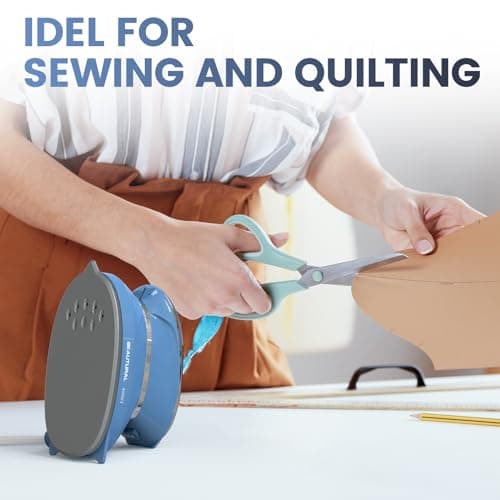 BEAUTURAL Mini Travel Steam Iron for Clothes with Dual Voltage, Non-Stick Soleplate, One Temperature Technology, Detachable Water Tank, Ideal for Sewing, Quilting and Handcraft — view 5