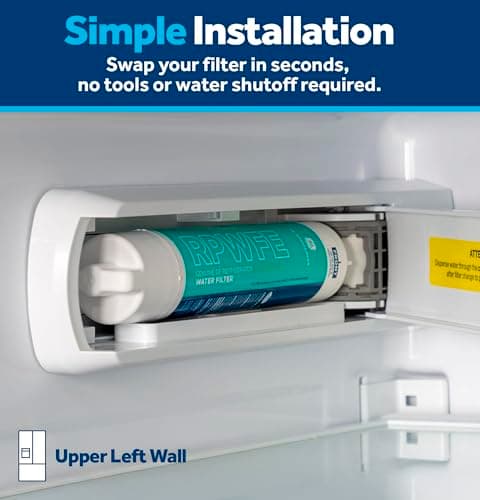 GE RPWFE Refrigerator Water Filter, Genuine Replacement Filter, Certified to Reduce Lead, Sulfur, and 50+ Other Impurities, Replace Every 6 Months for Best Results, Pack of 1 — view 4