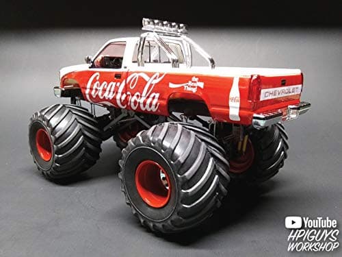Skill 2 Model Kit Chevrolet Silverado Monster Truck Coca-Cola 1/25 Scale Model by AMT — view 7