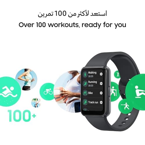Samsung Galaxy FIT 3 [2024] 1.6" AMOLED Display | 13 Days Battery Life | 100+ Watchfaces | 100+ Exercise Modes | CAD Version & Warranty - (Black) — view 3
