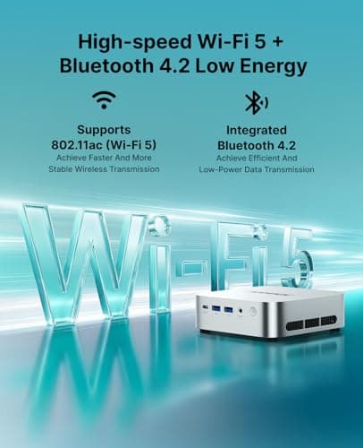 ACEMAGIC K1 Mini PC AMD Ryzen R2544 (Beats i3-10110U/3500U), 16GB RAM 256GB SSD, Mini Desktop Computer 4K Triple Display/4xUSB3.2, USB-C WiFi/BT, VESA GbE, HTPC/Business Office Micro Pc — view 5