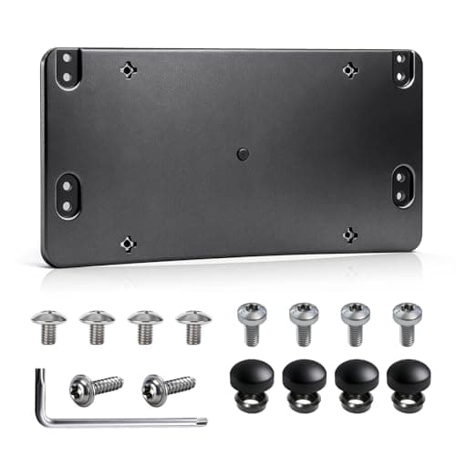 TOVIIEA Rear License Plate Bracket Holder Fit for 2007-2025 Mercedes-Benz, Standard 6"x12" Tail Bumper Car Tag Holder Frame Replace with Screws & Wrench,OEM 1698170211 & A0008101711