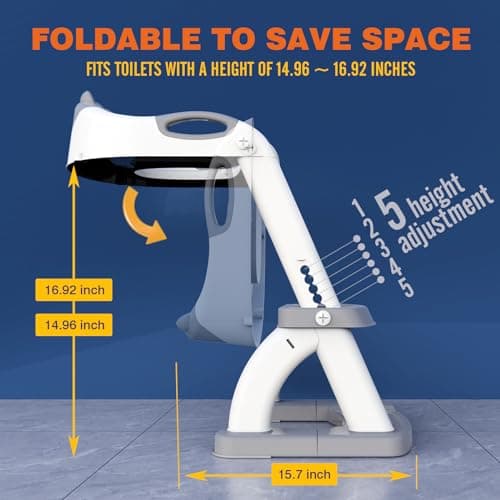 SKYROKU Potty Training Toilet, 2-in-1 Anti-Slip Seat with Step Stool — view 6