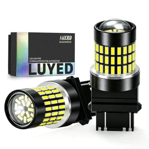 LUYED 3157 LED Bulbs Reverse Light Xenon White 1800 Lumens Super Bright 78 SMD 3056 3156 3057 4157 LED Bulbs,Used for Back Up Reverse Lights,Brake Lights,Tail Lights,Turn Signal Lights,Pack of 2