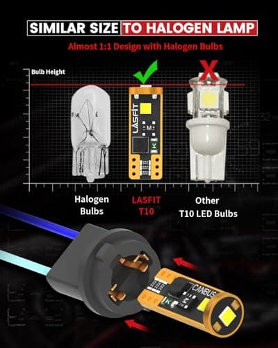 LASFIT 194 LED Bulb for License Plate Bulb White Bright,T10 168 LED Bulbs Canbus Error Free, 400LM 6000K 192 2825 W5W for Dome Map Trunk Cargo Lights (2-Pack) — view 5