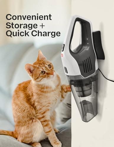 Handheld Vacuum Cleaner, Powerful Suction Portable Lightweight Hand Held Vacuum Cordless with 25-30Mins Long Runtime Rechargeable Battery Quick Charge for Home, Car, Carpet Stairs, Pet Hair Cleaning — view 2