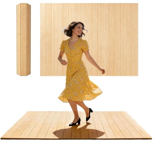 Pansente Tap Dance Floor 47.8x38.5 inches Dance Floor with Cushioning Underlay Dance Floor,Specifically Designed for Tap and Jazz Dance,is Perfect for Living Rooms,Studios, Stages,and Any Other Venue